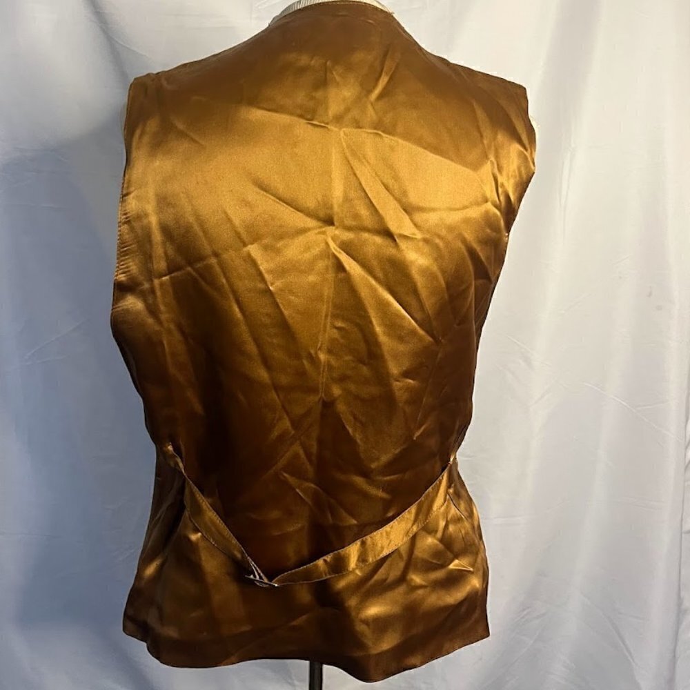 Etosha Women's Vintage Embroidered Brown Suede Vest - Picture 4 of 9